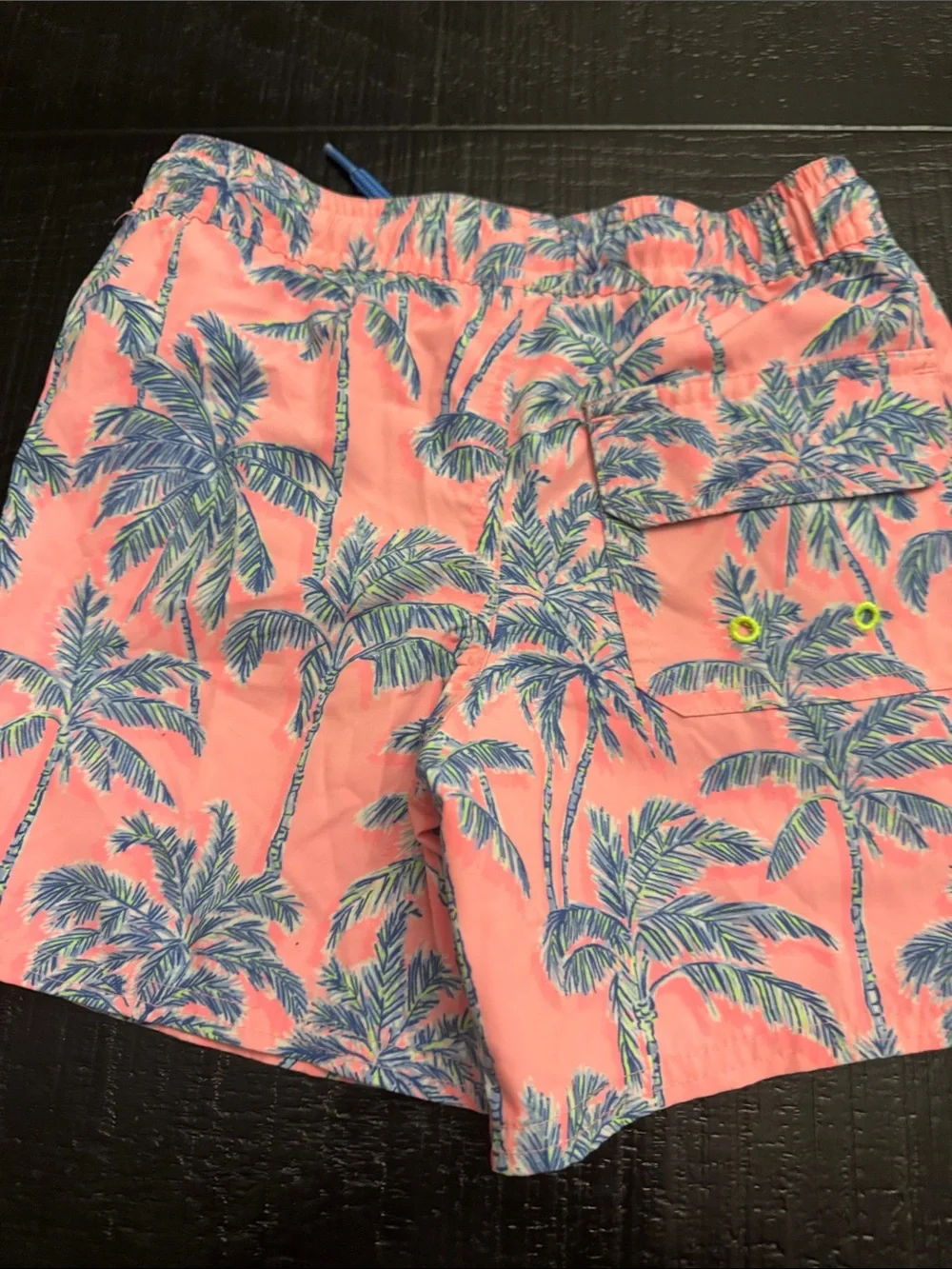 Vineyard Vines Coral and Blue Palm-Print Men’s Shorts
